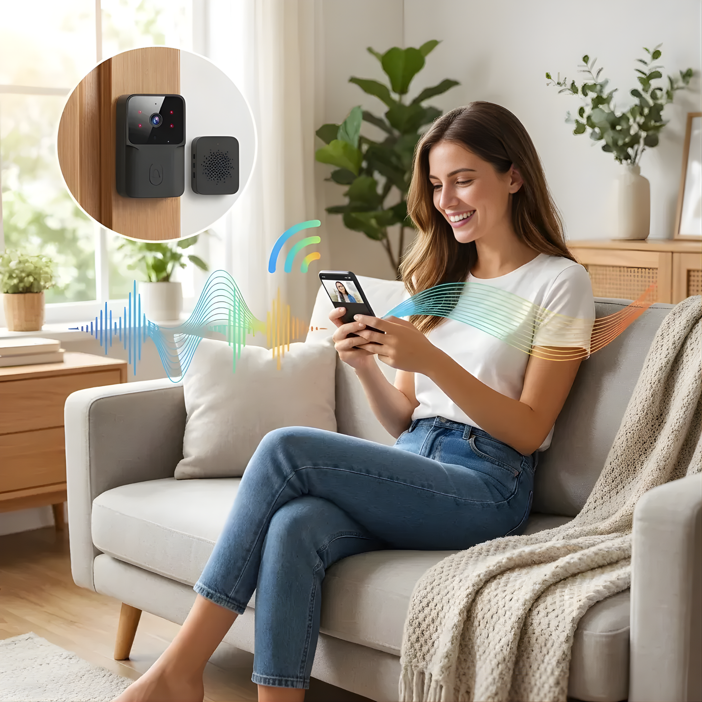 VISIONDOOR PRO™ | Timbre Inalámbrico con Cámara WiFi y Control desde Celular