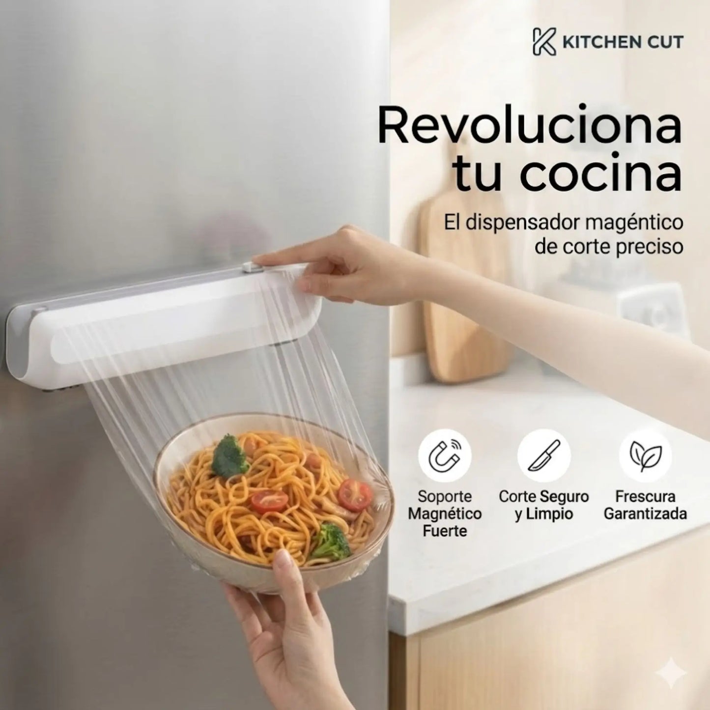 KITCHENCUT™ – Dispensador Magnético con Corte Preciso